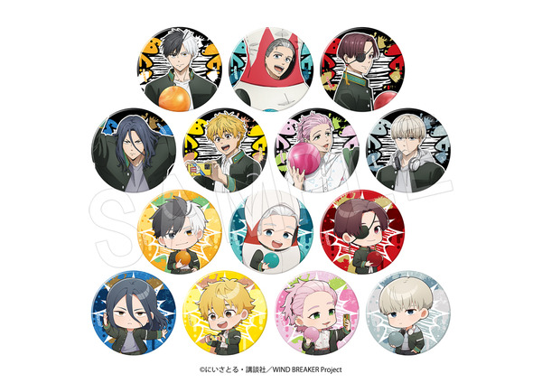 『WIND BREAKER』 × ROUND1 コラボの新グッズ「カプセル缶バッジ ROUND1ver.」（C）にいさとる・講談社／WIND BREAKER Project