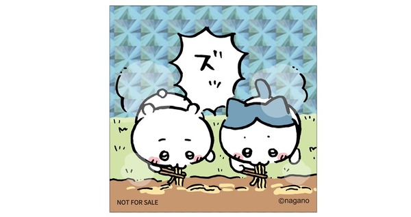 ちいかわらんど 新宿店の購入特典「ホログラムステッカー」（C）nagano