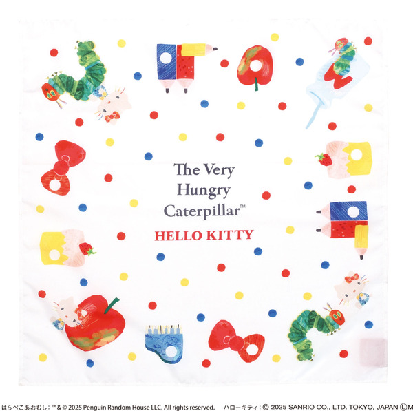 「はらぺこあおむし×ハローキティ バラエティーコレクション」カプセルトイが登場。「バンダナ」（TM）＆（C）2025 Penguin Random House LLC. All rights reserved.（C）2025 SANRIO CO., LTD. APPROVAL NO. L660339
