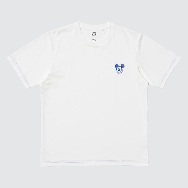 ユニクロ「MEN ディズニー イン ブルー UT」カラー：00 WHITE（C）Disney