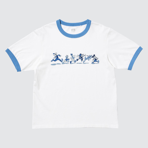 ユニクロ「WOMEN ディズニー イン ブルー UT」カラー：00 WHITE（C）Disney