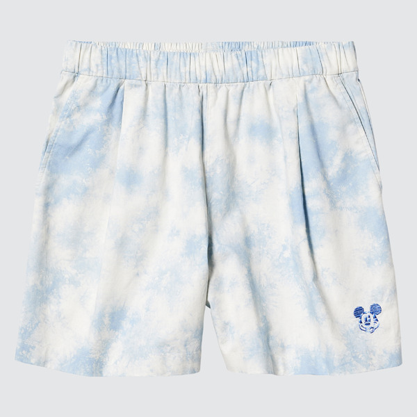 ユニクロ「WOMEN ディズニー イン ブルー イージーショートパンツ」カラー：61 BLUE（C）Disney