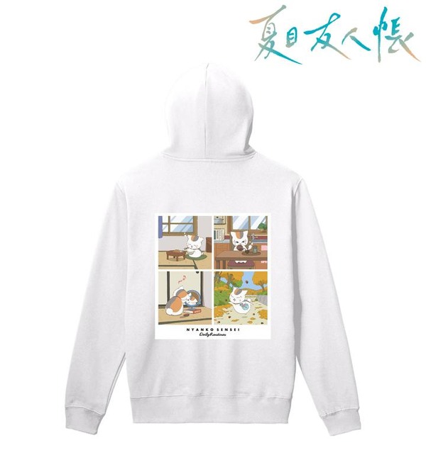 TVアニメ『夏目友人帳』「描き下ろし 8時から11時のニャンコ先生 ニャンコ先生の1日ver. バックプリントパーカー」（C）緑川ゆき・白泉社／「夏目友人帳」製作委員会