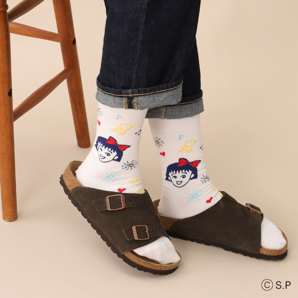 ちびまる子ちゃん ラクガキ総柄ソックス