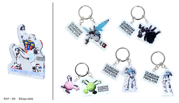 EXPO 2025「GUNDAM NEXT FUTURE PAVILION」文具雑貨シリーズが限定発売。「アクリルスタチュー」「アクリルキーホルダー」（C）ST・SR（C）Expo 2025