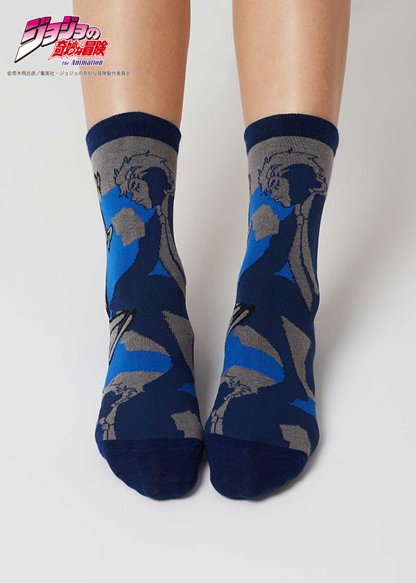 アニメ『ジョジョの奇妙な冒険』シリーズとグラニフがコラボ。「ディオ・ブランドー｜ミドルソックス」（C）荒木飛呂彦／集英社・ジョジョの奇妙な冒険製作委員会