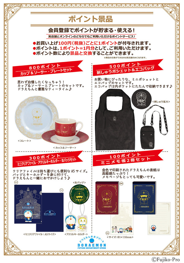 ドラえもん未来デパート ポイント景品