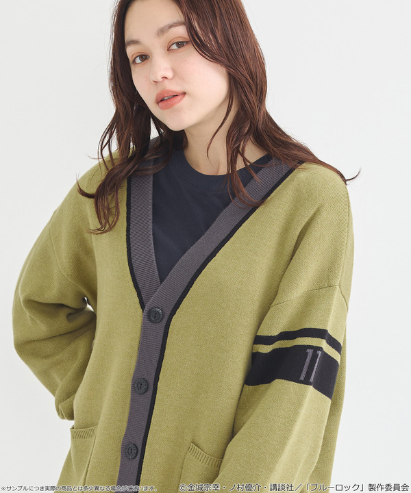 TVアニメ『ブルーロック』× earth music＆ecology Japan Label「ニットカーディガン 潔 世一 モデル＜グリーン＞」