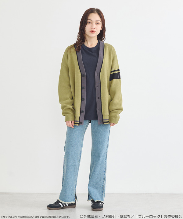 TVアニメ『ブルーロック』× earth music＆ecology Japan Label「ニットカーディガン 潔 世一 モデル＜グリーン＞」