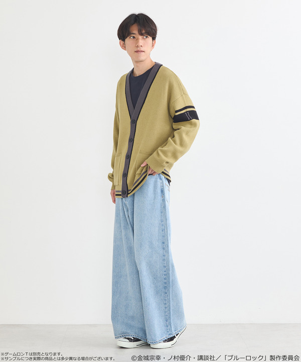 TVアニメ『ブルーロック』× earth music＆ecology Japan Label「ニットカーディガン 潔 世一 モデル＜グリーン＞」