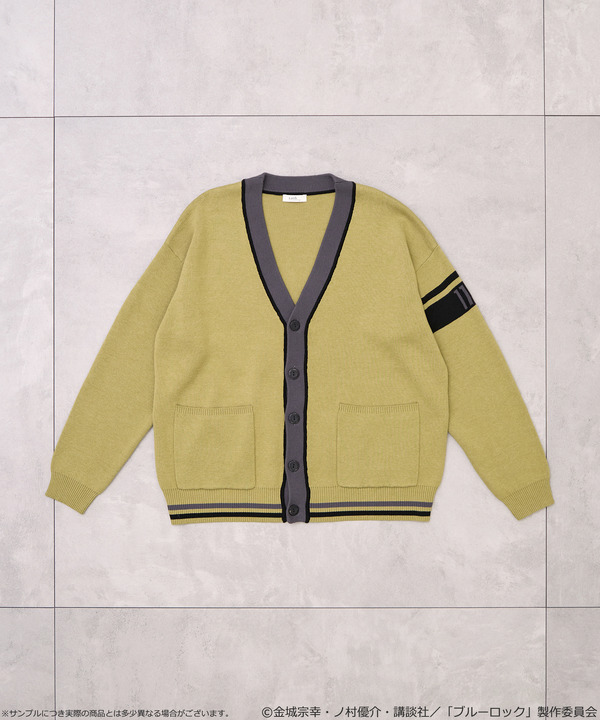 TVアニメ『ブルーロック』× earth music＆ecology Japan Label「ニットカーディガン 潔 世一 モデル＜グリーン＞」
