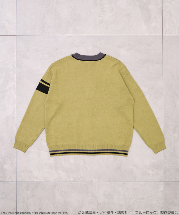 TVアニメ『ブルーロック』× earth music＆ecology Japan Label「ニットカーディガン 潔 世一 モデル＜グリーン＞」