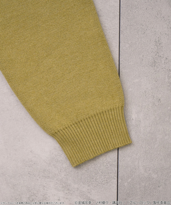 TVアニメ『ブルーロック』× earth music＆ecology Japan Label「ニットカーディガン 潔 世一 モデル＜グリーン＞」