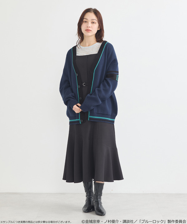 TVアニメ『ブルーロック』× earth music＆ecology Japan Label「ニットカーディガン 糸師 凛 モデル＜ターコイズブルー＞」