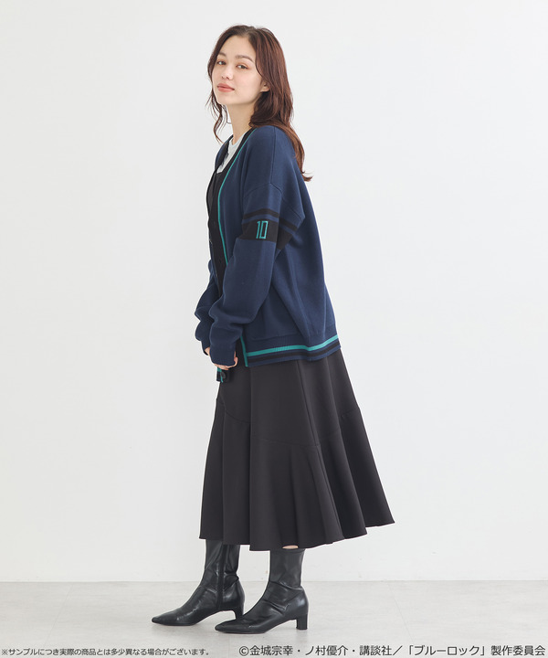 TVアニメ『ブルーロック』× earth music＆ecology Japan Label「ニットカーディガン 糸師 凛 モデル＜ターコイズブルー＞」