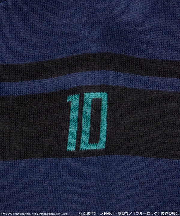 TVアニメ『ブルーロック』× earth music＆ecology Japan Label「ニットカーディガン 糸師 凛 モデル＜ターコイズブルー＞」