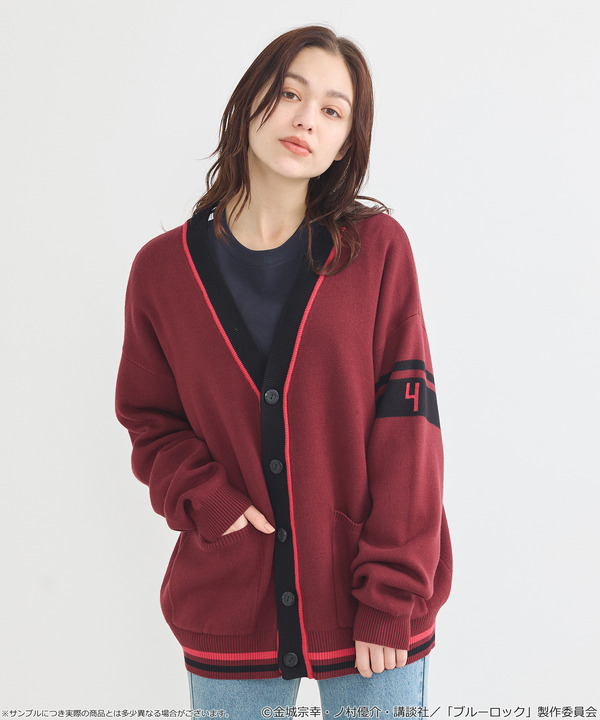 TVアニメ『ブルーロック』× earth music＆ecology Japan Label「ニットカーディガン 千切 豹馬 モデル＜ピンク＞」
