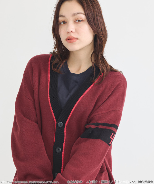 TVアニメ『ブルーロック』× earth music＆ecology Japan Label「ニットカーディガン 千切 豹馬 モデル＜ピンク＞」