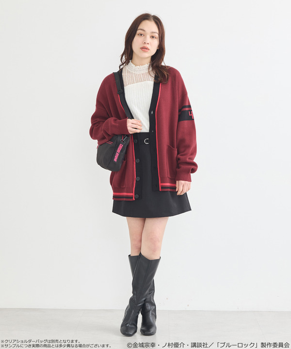 TVアニメ『ブルーロック』× earth music＆ecology Japan Label「ニットカーディガン 千切 豹馬 モデル＜ピンク＞」