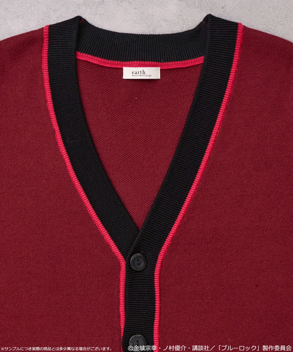 TVアニメ『ブルーロック』× earth music＆ecology Japan Label「ニットカーディガン 千切 豹馬 モデル＜ピンク＞」