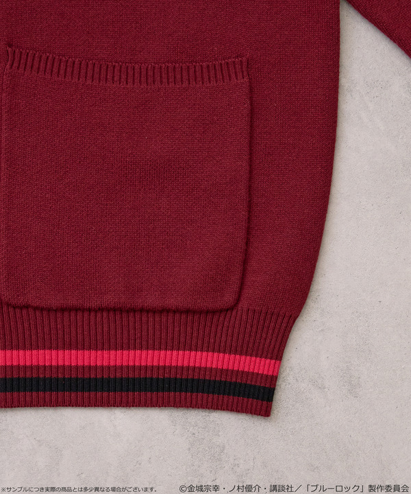 TVアニメ『ブルーロック』× earth music＆ecology Japan Label「ニットカーディガン 千切 豹馬 モデル＜ピンク＞」