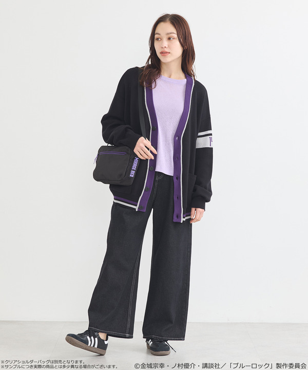 TVアニメ『ブルーロック』× earth music＆ecology Japan Label「ニットカーディガン 御影 玲王 モデル＜パープル＞」
