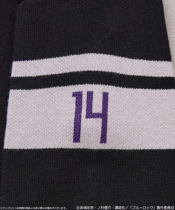 TVアニメ『ブルーロック』× earth music＆ecology Japan Label「ニットカーディガン 御影 玲王 モデル＜パープル＞」