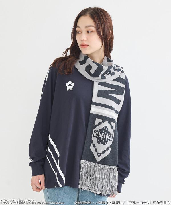 TVアニメ『ブルーロック』× earth music＆ecology Japan Label「サッカーマフラー 凪 誠士郎 モデル＜ブラック＞」