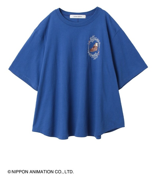 50周年記念 世界名作劇場マーケット「あらいぐまラスカルとブーツ刺繍フレアTシャツ」（C）NIPPON ANIMATION CO.,LTD.
