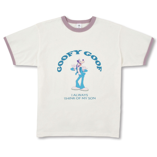 ディズニーストア「グーフィー 半袖Tシャツ リンガー ホワイト GOOFY BIRTHDAY」（C）Disney