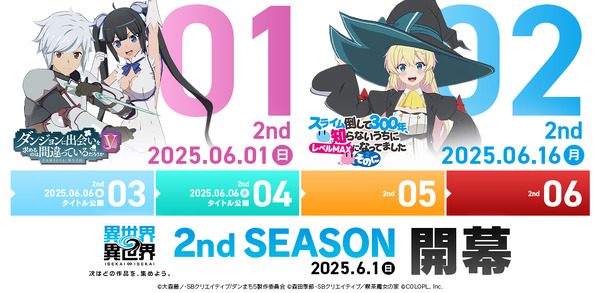 『異世界∞異世界』「2ndシーズン」の登場作品を一部公開！（C）COLOPL, Inc.