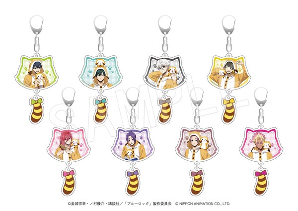 しっぽ付き2連アクリルキーホルダー（全8種）