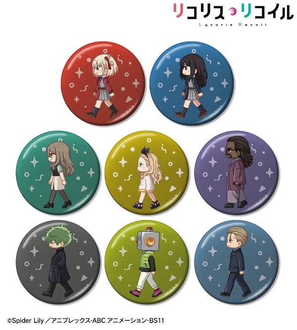 TVアニメ『リコリス・リコイル』「トレーディング ちびとこ メタリック缶バッジ」（C）Spider Lily／アニプレックス・ABCアニメーション・BS11