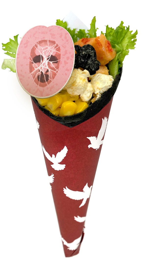 神の審判！鶏のチリソースクレープ～ポップコーン添え～