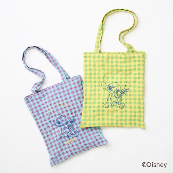 ルミネエスト新宿「GOOD MOOD ~STITCH COLLECTION~」を開催。フリーズマート「チェック柄トート」（C）Disney