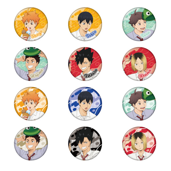 「缶バッジコレクション」（C）古舘春一／集英社・「ハイキュー!!」製作委員会（C）Bandai Namco Amusement Inc.