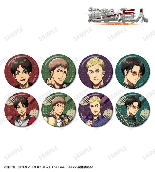 描き下ろし レトロ風ファッションver. トレーディンググリッター缶バッジ