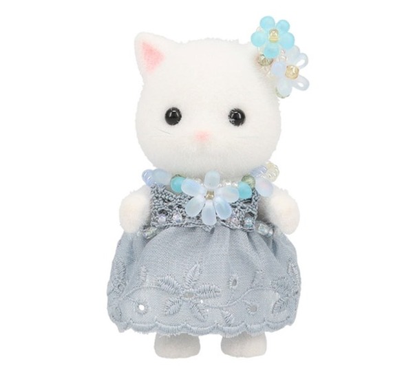 お花のレースドレス＆アクセサリーキット（ブルー）　　￥1,300（税込）