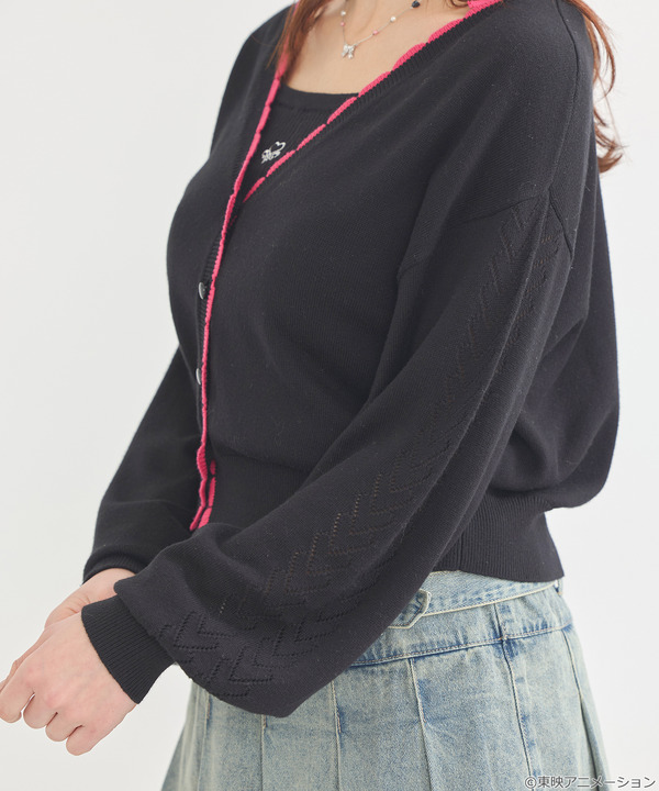 『ふたりはプリキュア』× earth music＆ecology Japan Label「ふたりはプリキュア ニットカーディガン」（C）東映アニメーション