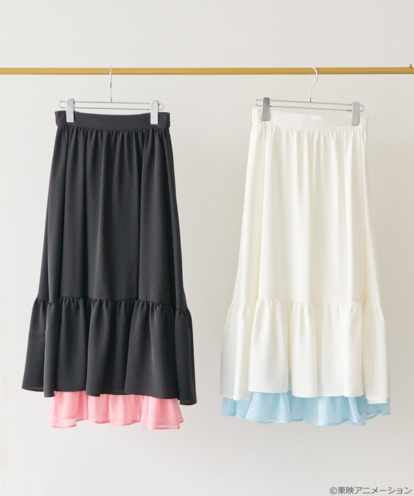 『ふたりはプリキュア』× earth music＆ecology Japan Label「ふたりはプリキュア レイヤードスカート」（C）東映アニメーション