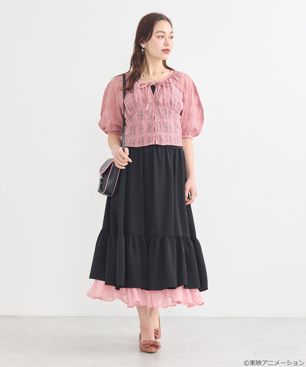 『ふたりはプリキュア』× earth music＆ecology Japan Label「ふたりはプリキュア レイヤードスカート」（C）東映アニメーション