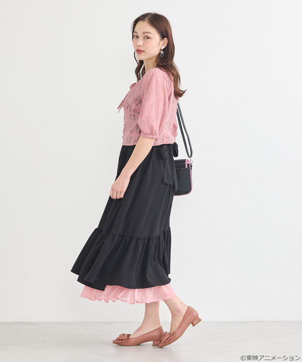 『ふたりはプリキュア』× earth music＆ecology Japan Label「ふたりはプリキュア レイヤードスカート」（C）東映アニメーション