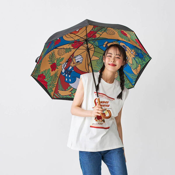 『三人の騎士』内側プリントの2枚張り1級遮光晴雨兼用日傘 7,990円（税込）（C）Disney