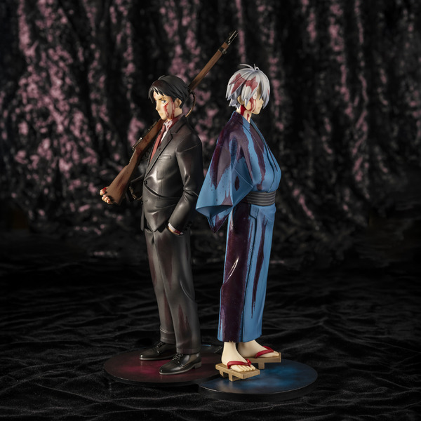 映画『鬼太郎誕生 ゲゲゲの謎』よりフィギュア化された「TOEI ANIMATION COLLECTION －水木－」（左）と「－鬼太郎の父－」（C）kitaroanime50th