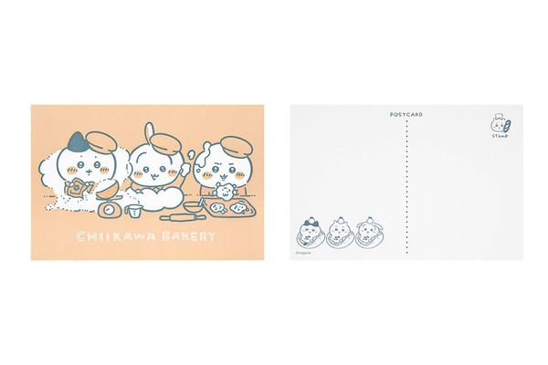 活版ポストカード（パン作りなトリオ）