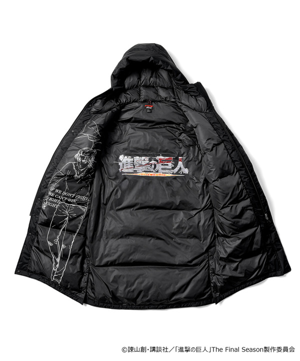 進撃の巨人 × NANGA AURORA DOWN COAT（EREN）（2色展開）