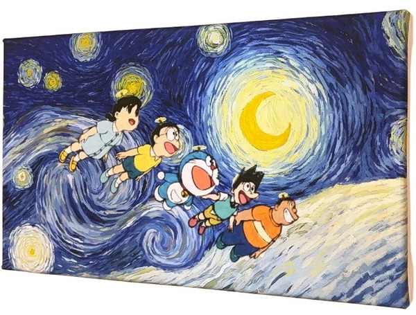 『映画ドラえもん のび太の絵世界物語』 名画ファブリックボード「星月夜」（C）藤子プロ・小学館・テレビ朝日・シンエイ・ADK 2025
