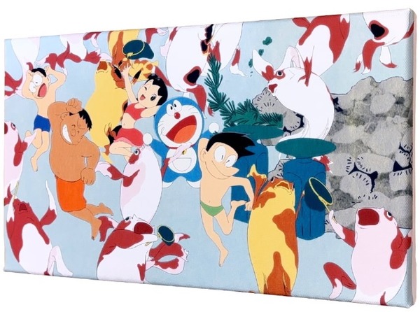 『映画ドラえもん のび太の絵世界物語』 名画ファブリックボード「金魚づくし」（C）藤子プロ・小学館・テレビ朝日・シンエイ・ADK 2025