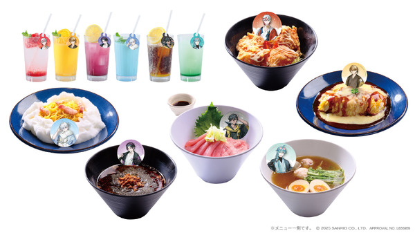 「フラガリアメモリーズ×極楽湯・RAKU SPAコラボキャンペーン“風呂ガリアメモリーズ”」限定メニュー一覧（C）2025 SANRIO CO., LTD.　APPROVAL NO.L656959