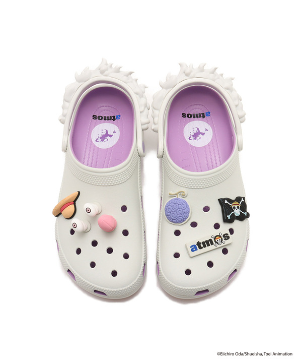 「ワンピース×アトモス×クロックス ギアファイブ クラシック ラバーアウトソール クロッグ」